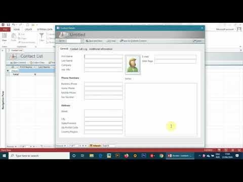 Creating the Contact management in Access
