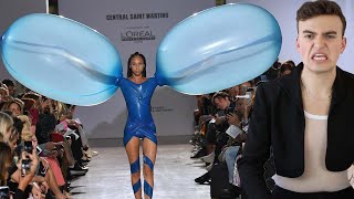 Reacting to Weird Fashion Shows (are balloon clothes really stupid or a fashion moment?)