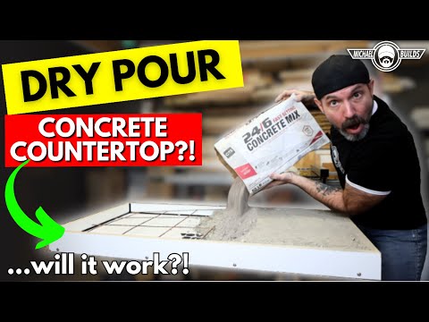Can you DRY POUR a CONCRETE COUNTERTOP?!