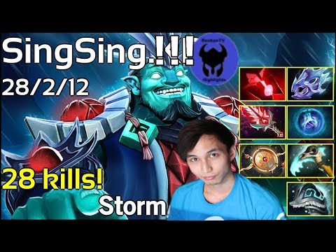 28 kills! SingSing Plays Storm Spirit !! - Dota 2 7.19