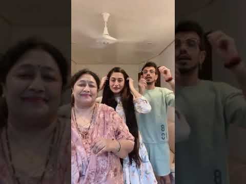 Dhanashree Verma Crazy Dance With Yuzi Chahal & Mom #Shorts