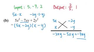 Download the video "S3 Ex1D Factorization Of Quadratic Polynomials in 2 variables Part 1 (Cross Method)"