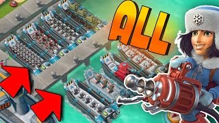 Boom Beach NEW ALL TROOP ATTACKS! - Noahs Ark w/ Cryoneers!