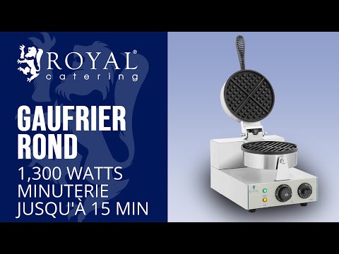 Vidéo - Gaufrier rond - 1 x 1.300 watts