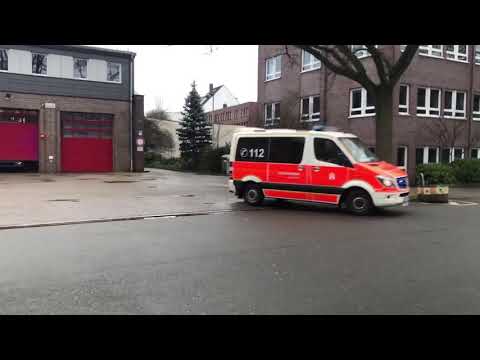 Einsatzfahrten der Feuerwehr Hamburg Barmbek zum Feuer mit Menschenleben in Gefahr | Feburar 2020