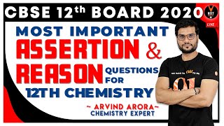 Most Important Assertion and Reason Class 12 Chemi