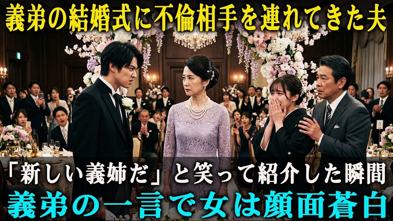 義弟の結婚式に不倫相手を連れてきた夫。私を無視して不倫相手を紹介し、「弟よ～、新しい義姉の挨拶を受けてよ」と…。呆れた義弟がたった一言放つと、不倫相手が真っ青になって逃げ出したんだがｗ