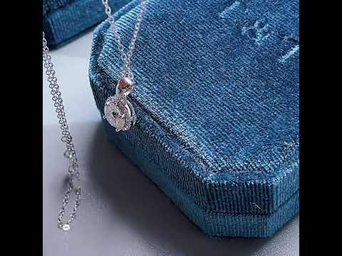 1ct Colorless Moissanite Diamond Pendant Necklace