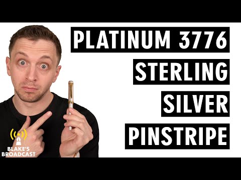 Platinum 3776 Sterling Silver Pinstripe Fountain Pen Review 4K