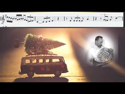 French Horn Jazz KARAOKE, "White Christmas" by Irving Berlin