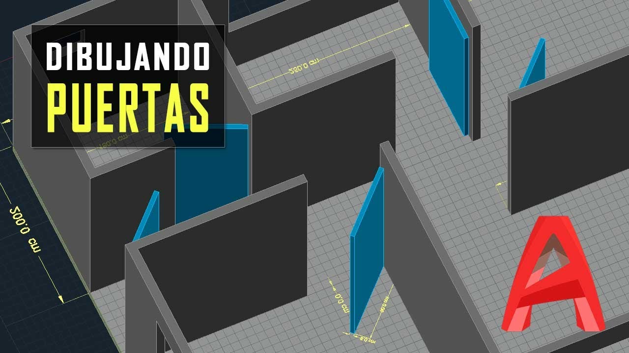 🅰 Autocad 2019 - Dibujando las PUERTAS de un PLANO - Clase 04 🆗 - ajm