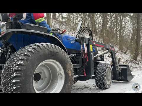 Mini tractor Solis 26, trailer, forest and snow S02:E03