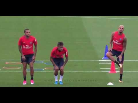 Neymar Funny Training in PSG   ft  Dani Alves, Lucas, Thiago Silva 04 08 2017