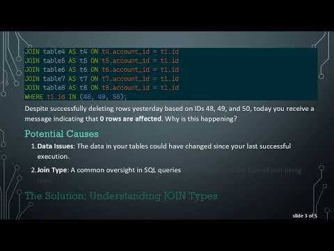 Resolving MySQL/MariaDB DELETE Queries that Affect 0 Rows