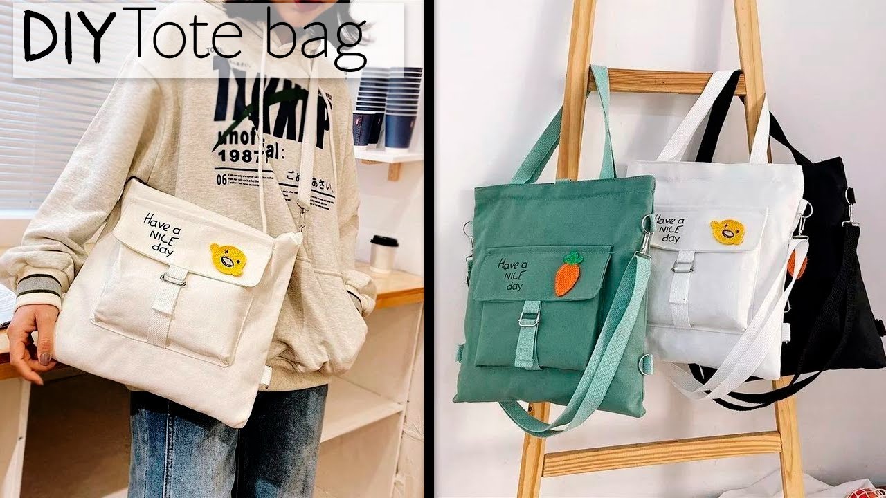 DIY Korean Design Popular Tote bag Making from cloth | Cut & Sew