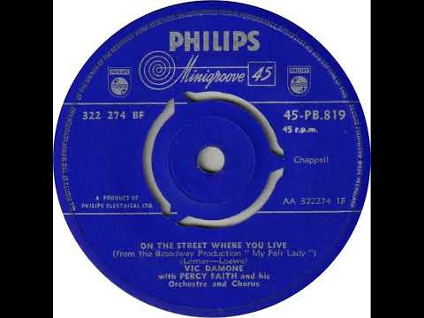 UK New Entry 1958 (73) Vic Damone - On The Street Where You Live
