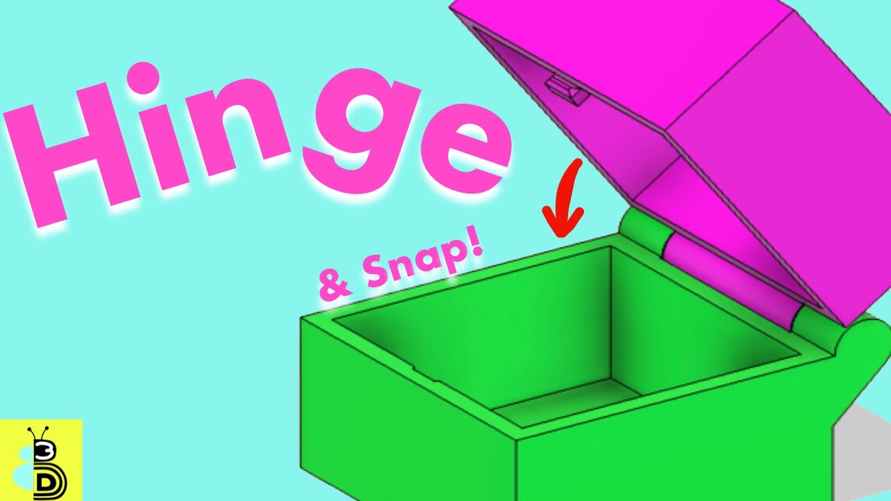 Fast Fusion 360 - 3D Print Hinges from a Single Sketch (and Snap Fit Lids!)