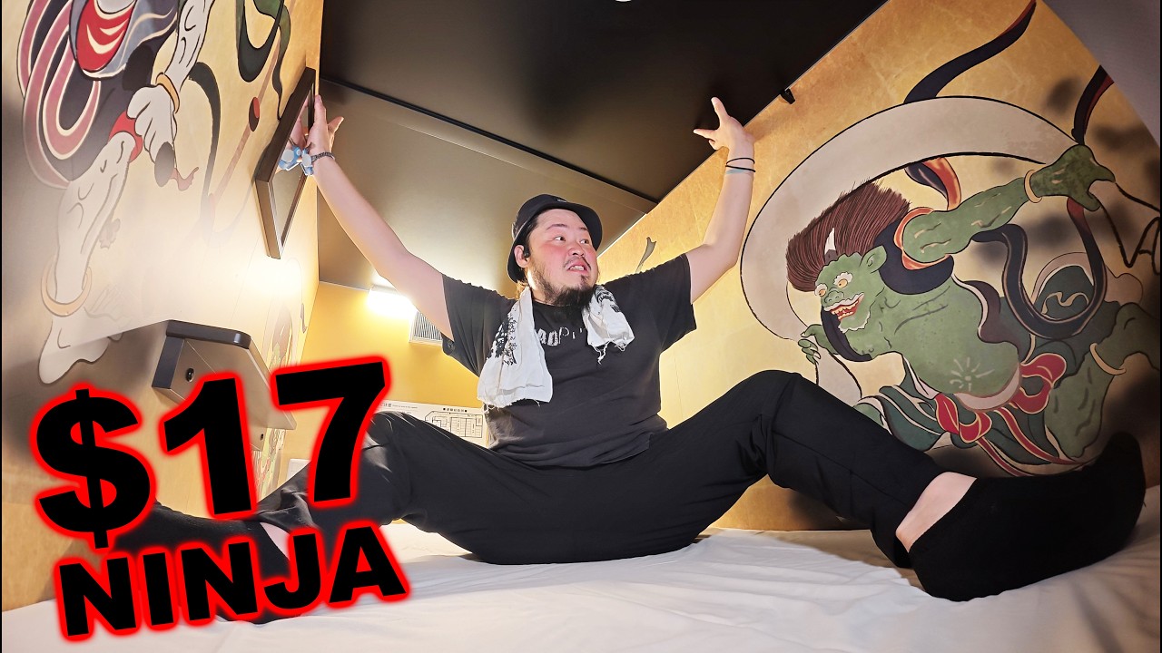 I wasn’t sure about this $17 ninja capsule hotel in Japan