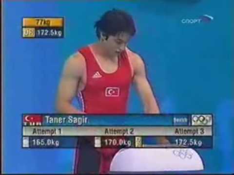 Taner Sagir 172.5kg Snatch (2004 Olympic Champion)