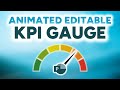 How To Add ANIMATED And EDITABLE KPI Gauge Charts In PowerPoint