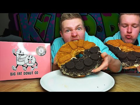 THE BIG FAT DONUT CHALLENGE! | MEGA OREO & BISCOFF DONUT