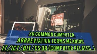 TOP 30 COMMON COMPUTER ABBREVIATIONS TERMS & MEANING...#IT   | BIT | C