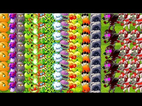 All Plant Power-Up! vs All Star Zombies in NEW Plants vs Zombies 2