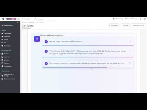 Prestashop AI Dashboard