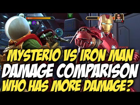 Mysterio Vs Iron Man Damage Comparison | Who Has More Damage | Marvel Contest Of Champions