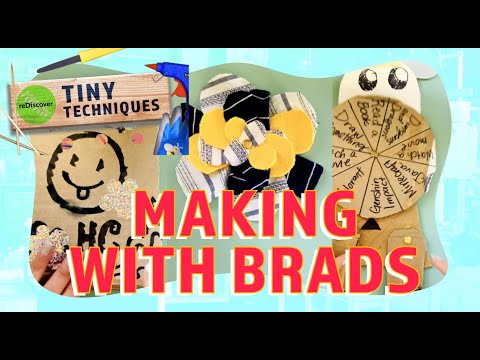 Part of a video titled Tiny Techniques - How to Use Brads - YouTube