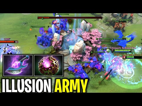 ILLUSION ARMY CHAOS KNIGHT WITH OCTARINE CORE + ARCANE DAGGER  NON STOP PHANTASM | DOTA 2