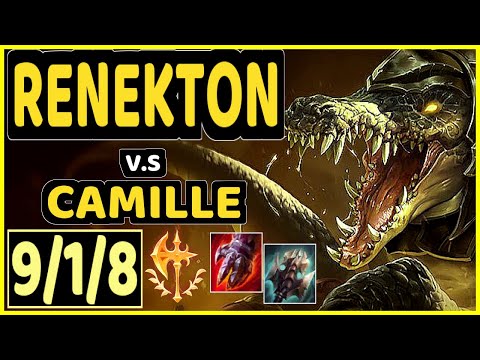 MYLON (RENEKTON) vs CAMILLE - 9/1/8 KDA TOP GAMEPLAY - BR