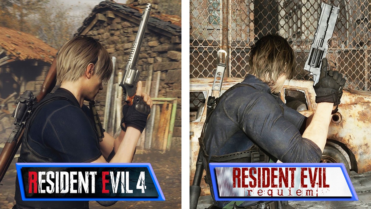 Resident Evil Requiem vs Resident Evil 4 Remake | Weapons Direct Comparison