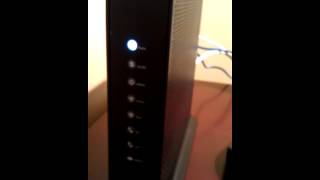Comcast Business Modem lights flashing (Cisco)