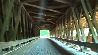 preview picture of video 'Miata drive through an Ohio covered bridge'