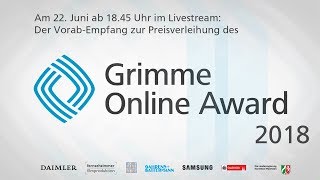 Livestream der Preisverleihung zum Grimme Online Award 2018