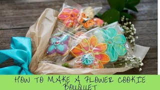 How to make a flower cookie bouquet #WithMe