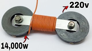 New technique How to Make 220v 14,000w Free Energy Generator Use Super Capacitor