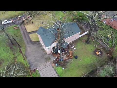 03-17-2021 Mount Olive, AL - Tornado Damage - Devastated Community - Aerial Footage
