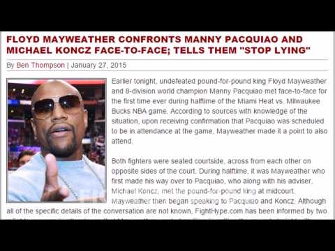 FLOYD MAYWEATHER AND MANNY PACQUIAO MEET FACE-TO-FACE; FIND OUT WHAT THEY TALKED ABOUT