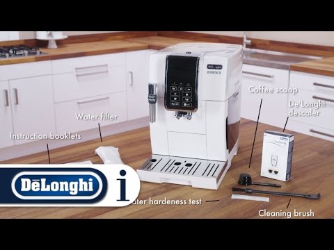 Kavos aparatas espresso DeLonghi Dinamica ECAM 350.35.SB (1450W, sidabrinis color) video