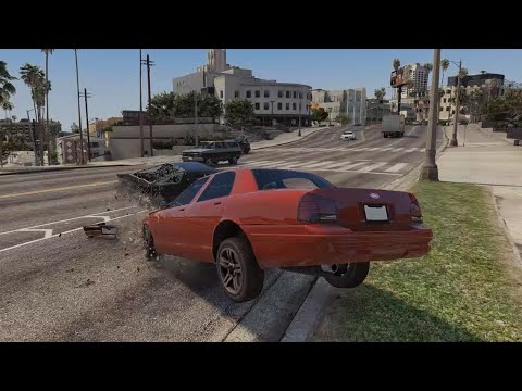 GTA 5 Car Crashes Compilation #14 (With Roof And Door Deformation)