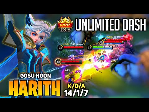 Harith Unlimited Dash Aggressive Gameplay Post Nerf | By Gosu Hoon - Mobile Legend