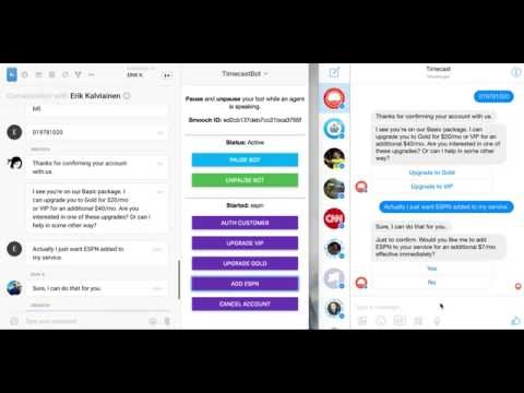 Human/bot hybrid customer support demo