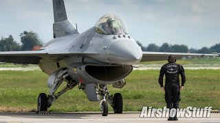 [No Music] F-16 Fighting Falcon Demonstration - Airshow London 2018