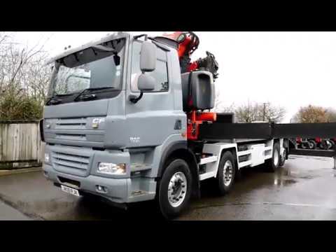 DAF CF 85 510 WITH FASSI CRANE WALKROUND VIDEO