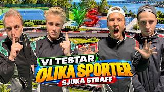 VI UTMANAR VARANDRA I SPORTER 2 VS 2. SJUKA STRAFF!