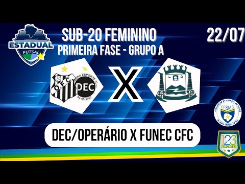 DEC/OPERÁRIO 4 X 1 FUNEC CFC - FFSMS - ESTADUAL FEMININO SUB-20 2023  - AO VIVO COM IMAGENS