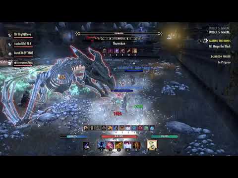 ESO CP 300 Dungeon Challenge: Fang Lair HM Tank POV