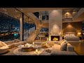 Cozy NYC Apartment Overlooking The Brooklyn Bridge Soothing Jazz Crackling Fireplace For Relax